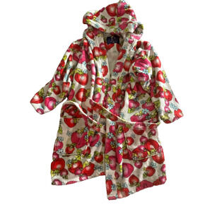 Strawberry Bratz Brand Robe Pink Cotton Size XL Belted Bathrobe Kids Made Turkey